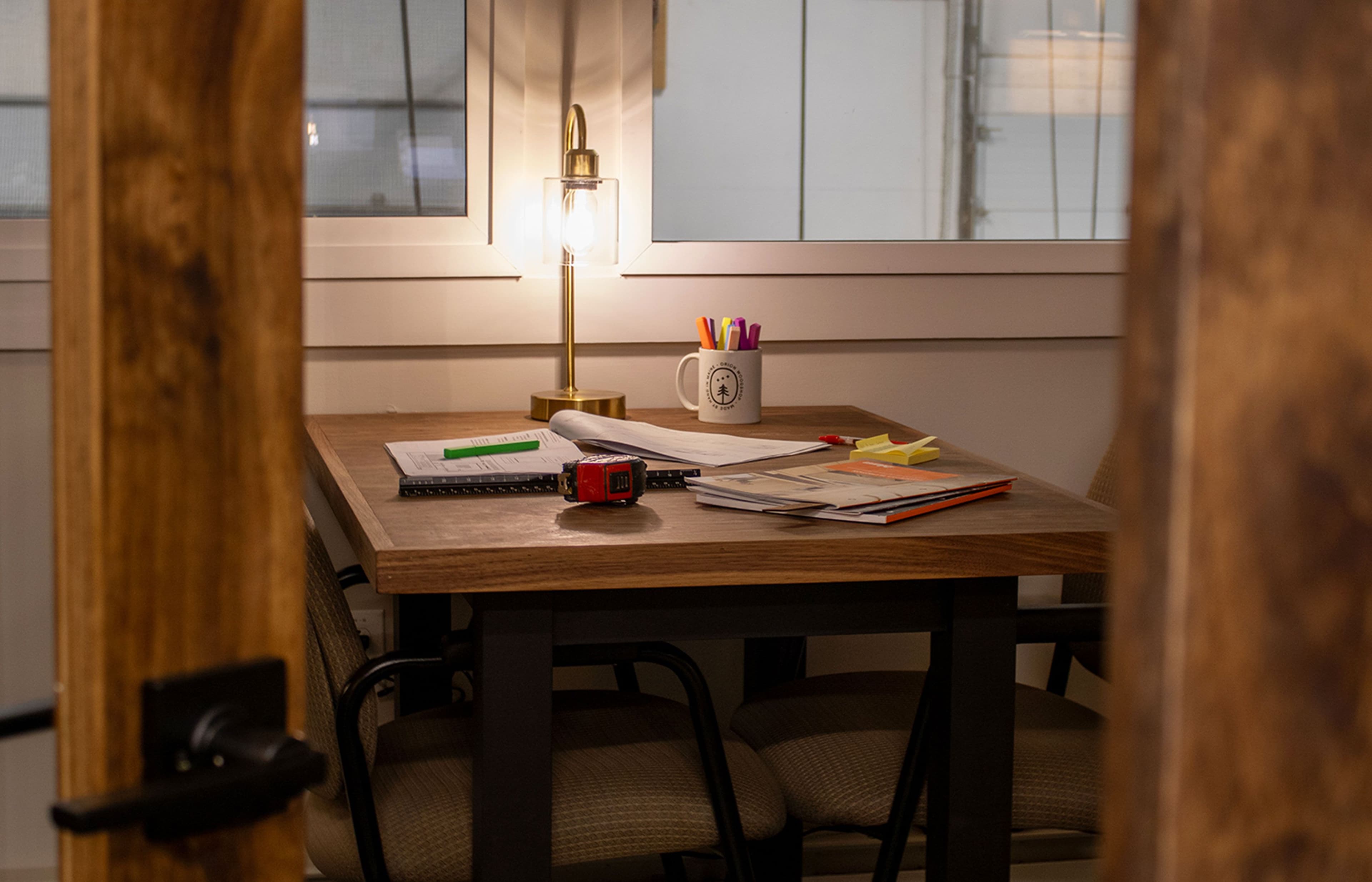 Orion Woodshop's millwork shop location and office space in Lisbon Falls, Maine.